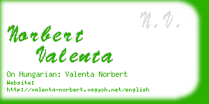 norbert valenta business card